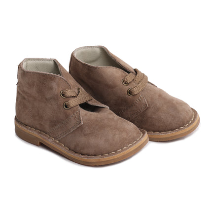 W503 - Beige Suede Laced Toddler Shoe