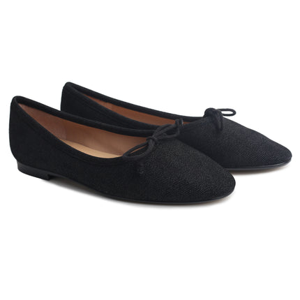 504 - Black Corduroy Flats