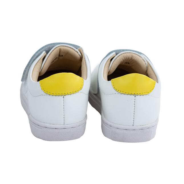 S505 - White Leather Velcro Sneaker