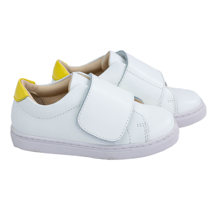 S505 - White Leather Velcro Sneaker