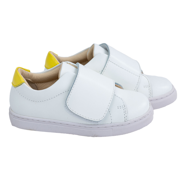 S505 - White Leather Velcro Sneaker