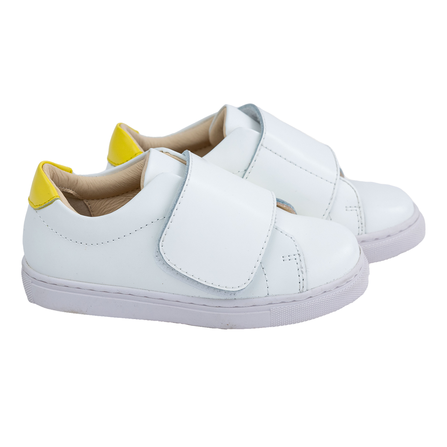 505 - White Leather Velcro Sneaker