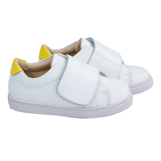 505 - White Leather Velcro Sneaker