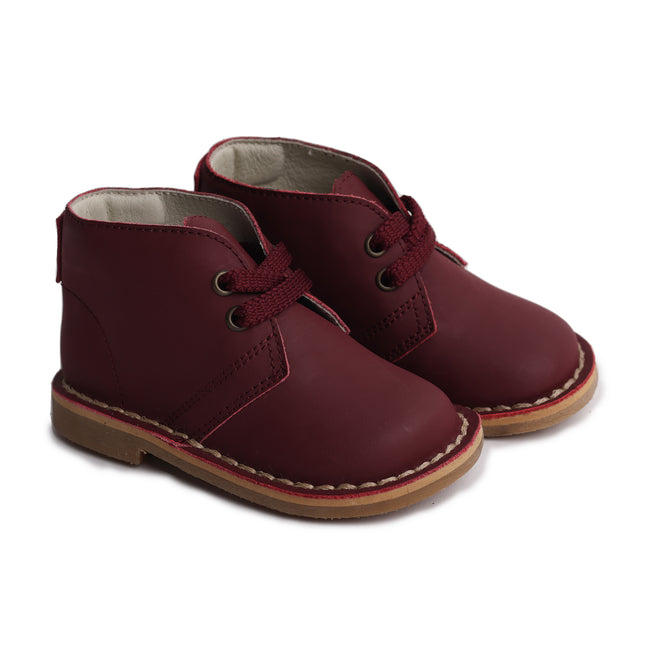 W505 - Burgundy Matte Laced Toddler Shoe