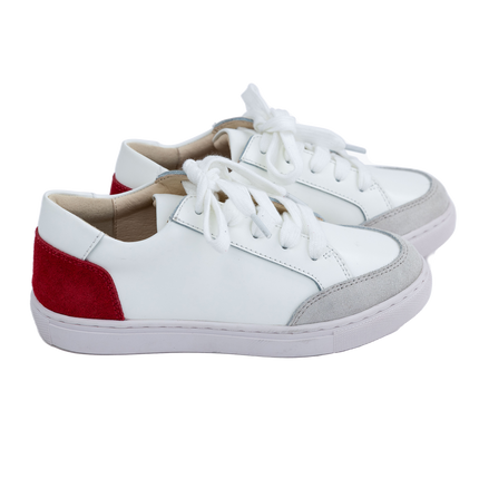 S506 - White Leather Lace Sneaker