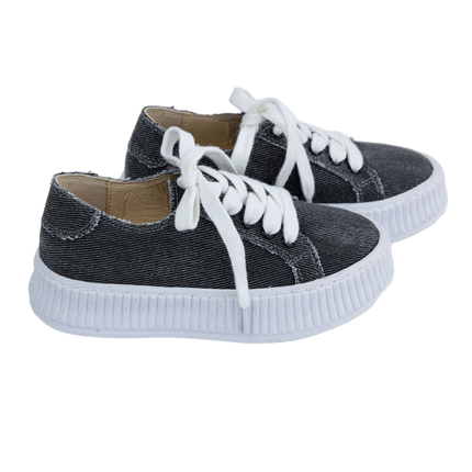 S509 - Grey Canvas Lace Sneaker