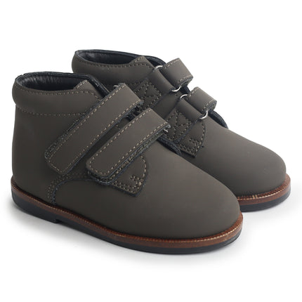 602 - Olive Nubuk Velcro Shoe