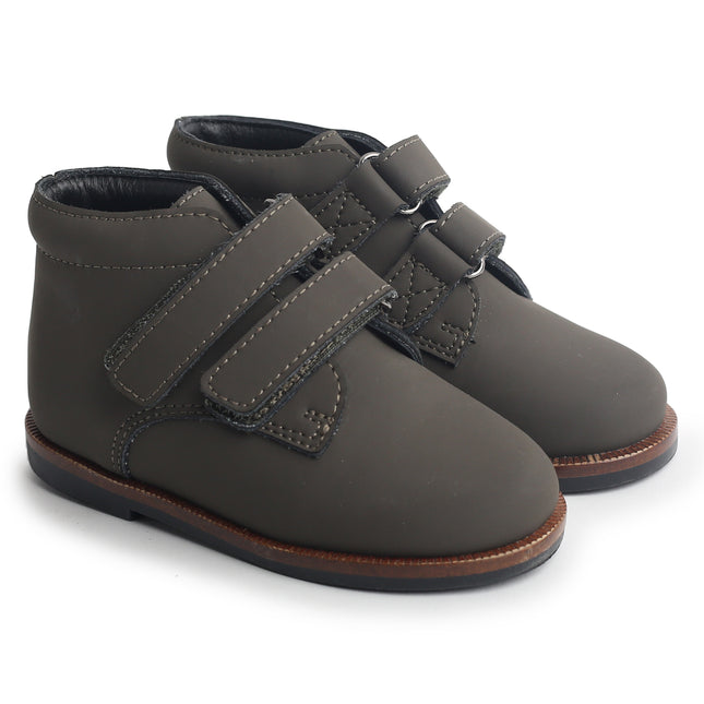 602 - Olive Nubuk Velcro Shoe