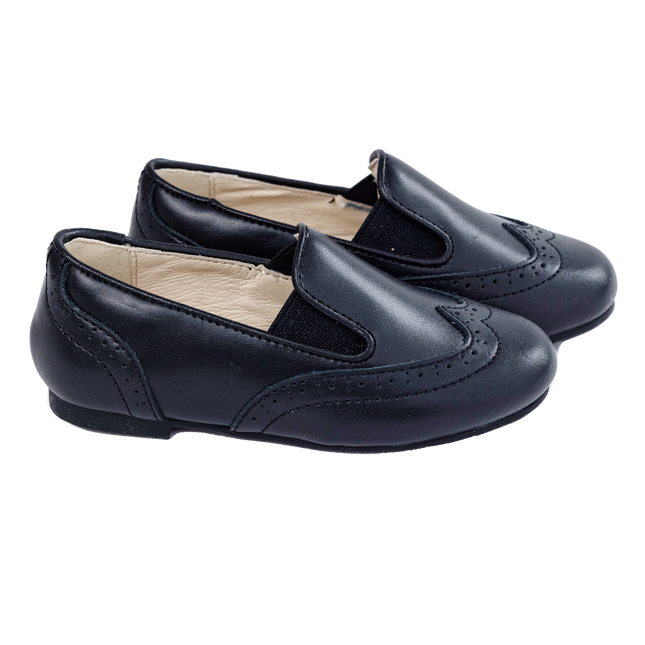 S604 - Black Leather Loafer