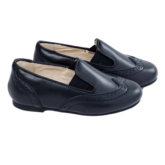 604 - Black Leather Loafer