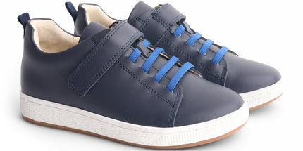 604 - Navy Leather Camper Sneaker