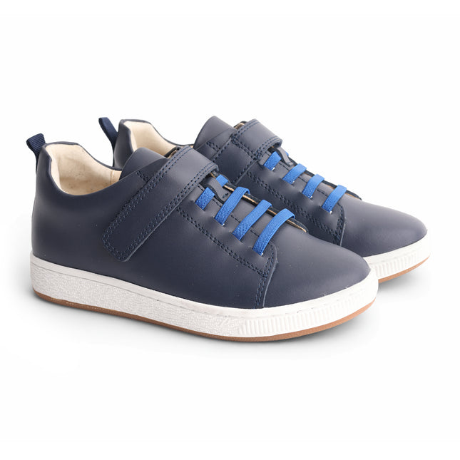 604 - Navy Leather Camper Sneaker