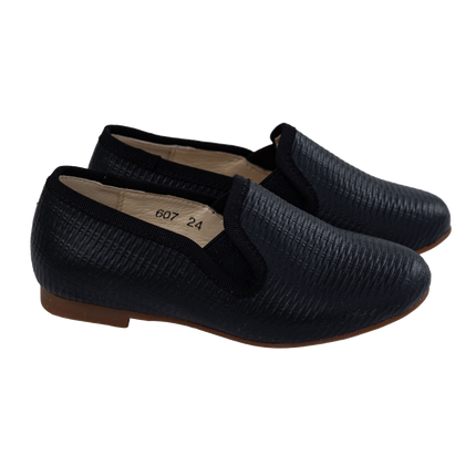 S607 - Black Leather Loafer