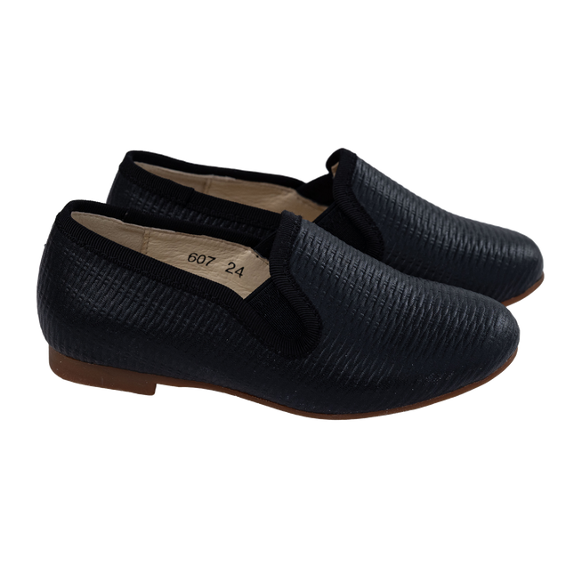 S607 - Black Leather Loafer