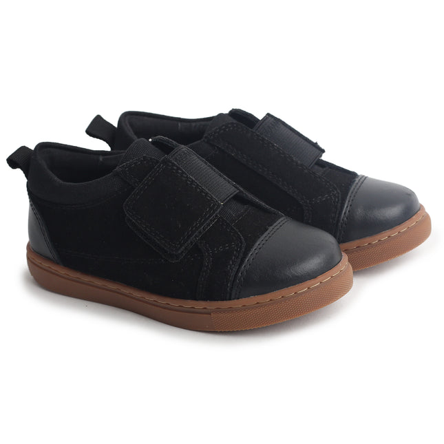 608 - Black Suede/Nubuk Velcro Shoe