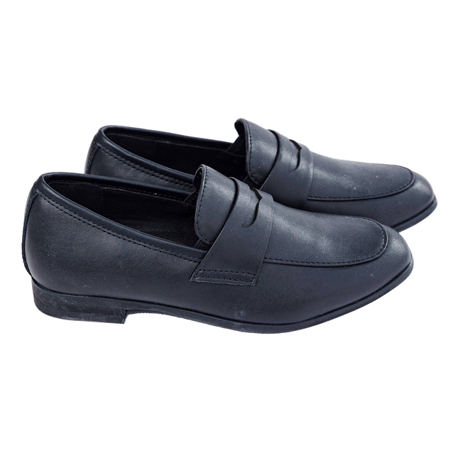 S608 - Black Leather Slip-on