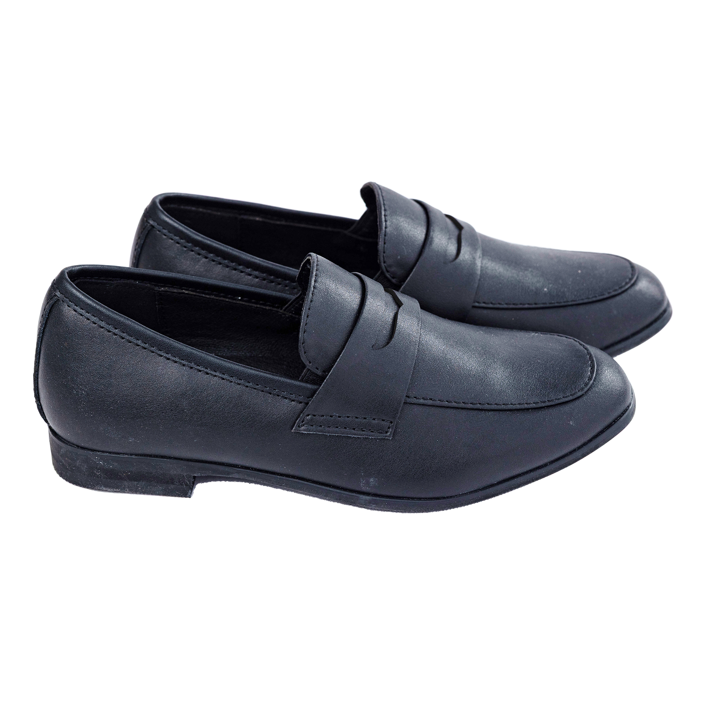 608 - Black Leather Slip-on