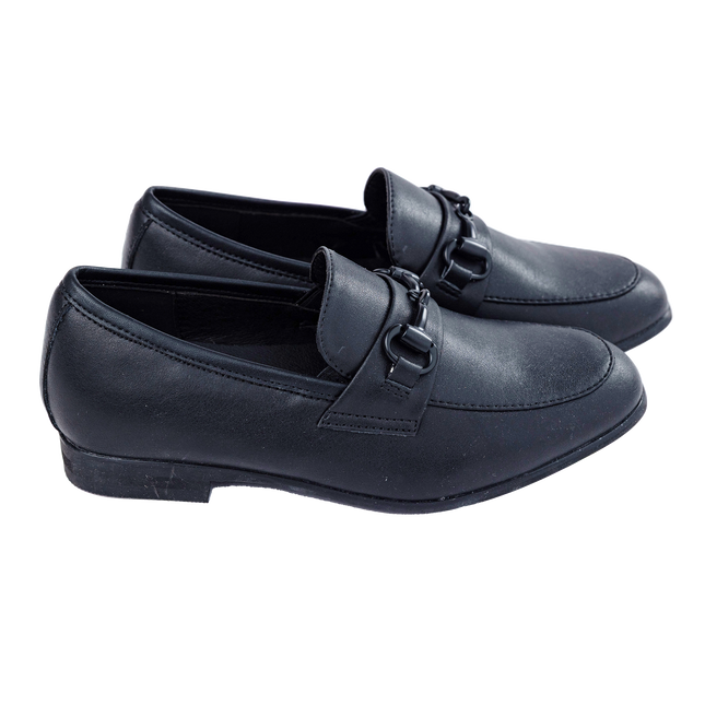 S609 - Black Leather Slip-on