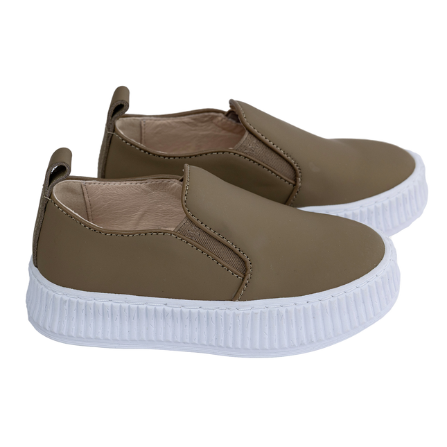 S701 - Olive Nubuk Slip-on Sneaker