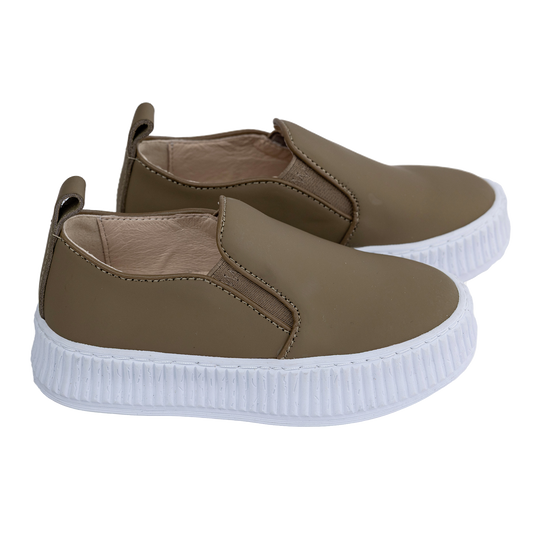 701 - Olive Nubuk Slip-on Sneaker