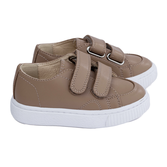 S703 - Taupe Leather Sneaker