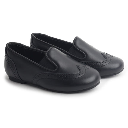 704 - Black Nubuk Wingtip Loafer