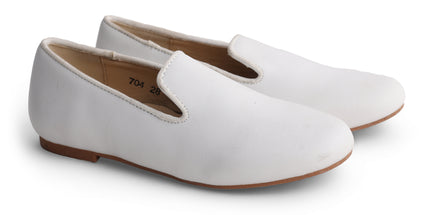 704 - White Deep Leather Loafer