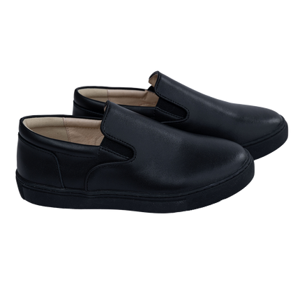 S707 - Black Leather Slip-on
