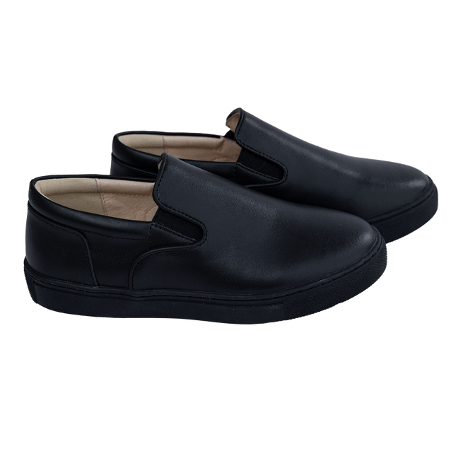 S707 - Black Leather Slip-on
