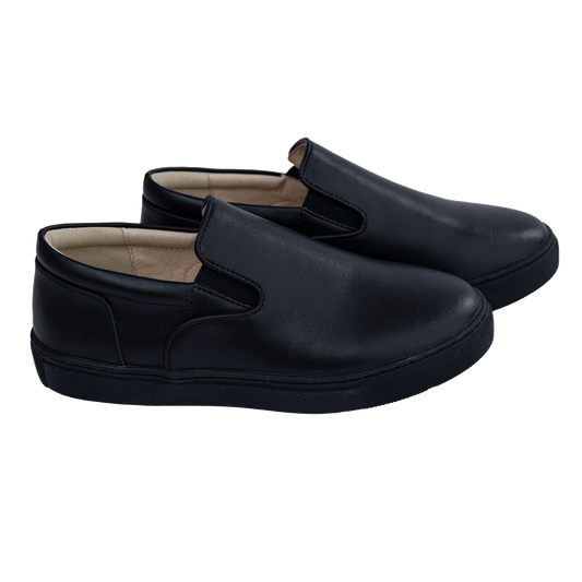 707 - Black Leather Slip-on
