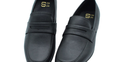 708 - Black Leather Step-in