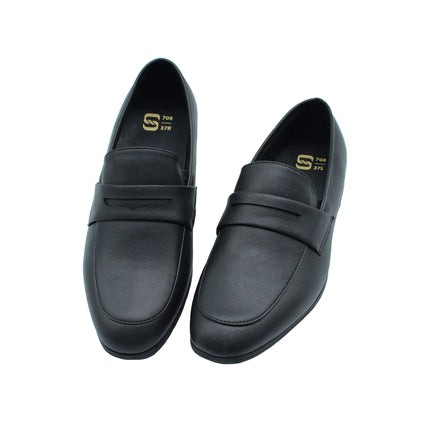 708 - Black Leather Step-in