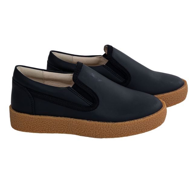 S709 - Black Nubuk Slip-on