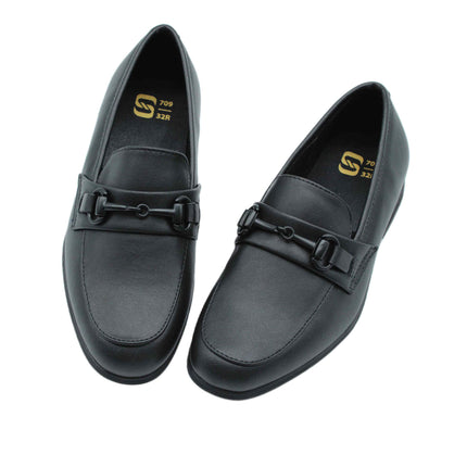 709 - Black Leather Step-in