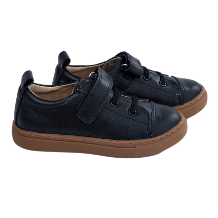 S711 - Black Leather Sneaker