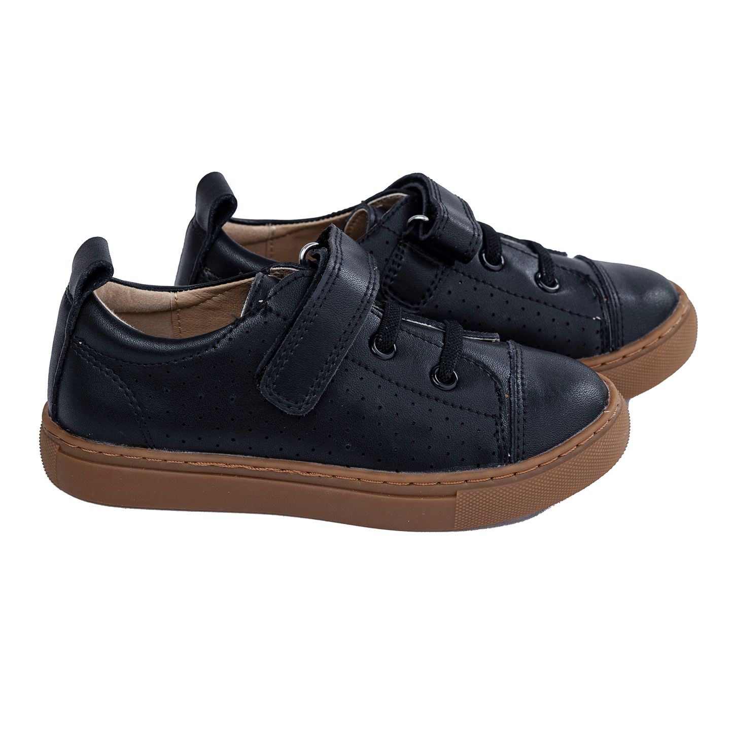 711 - Black Leather Sneaker