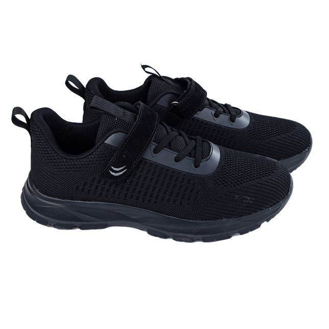 S712 - Black Flyknit/Leather Sneaker