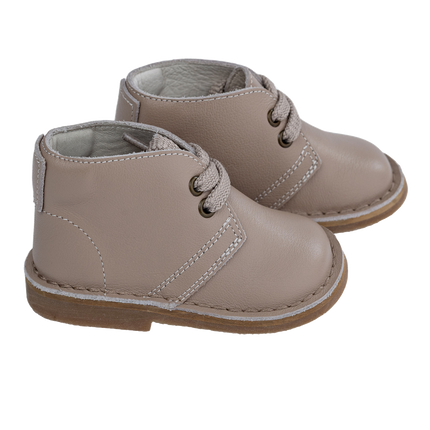 S801 - Beige Leather Lace Shoe