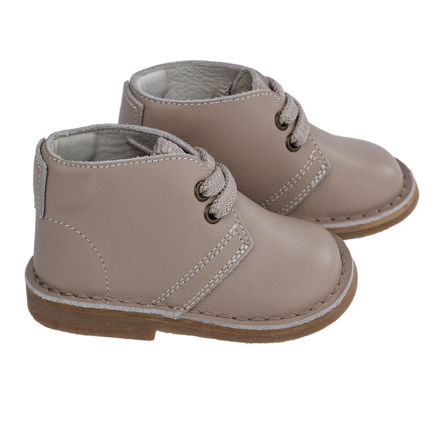 S801 - Beige Leather Lace Shoe