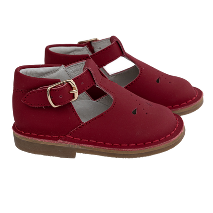 S804 - Red Nubuk T-Strap