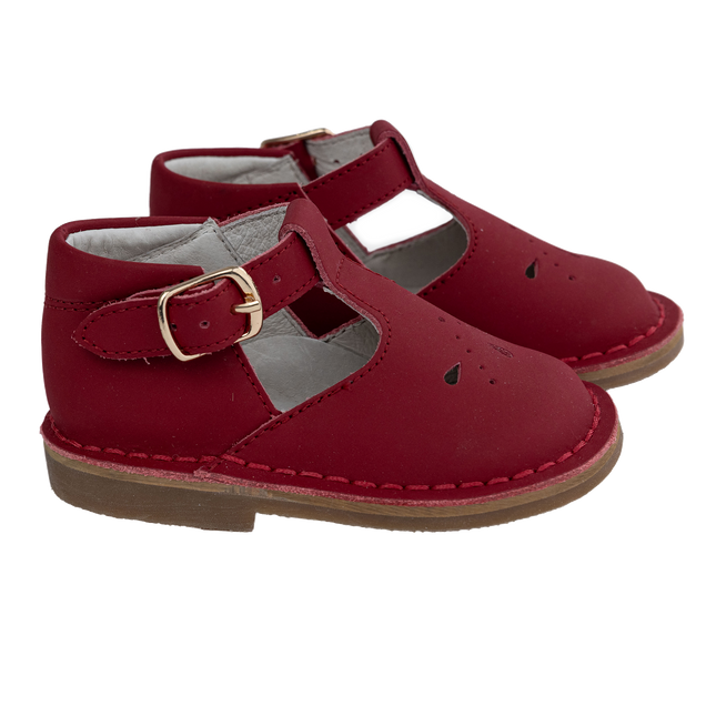 S804 - Red Nubuk T-Strap