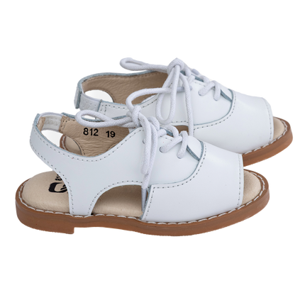S812- White Leather Sandals