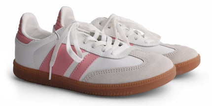 901 - White Leather/Suede Laced Sneaker