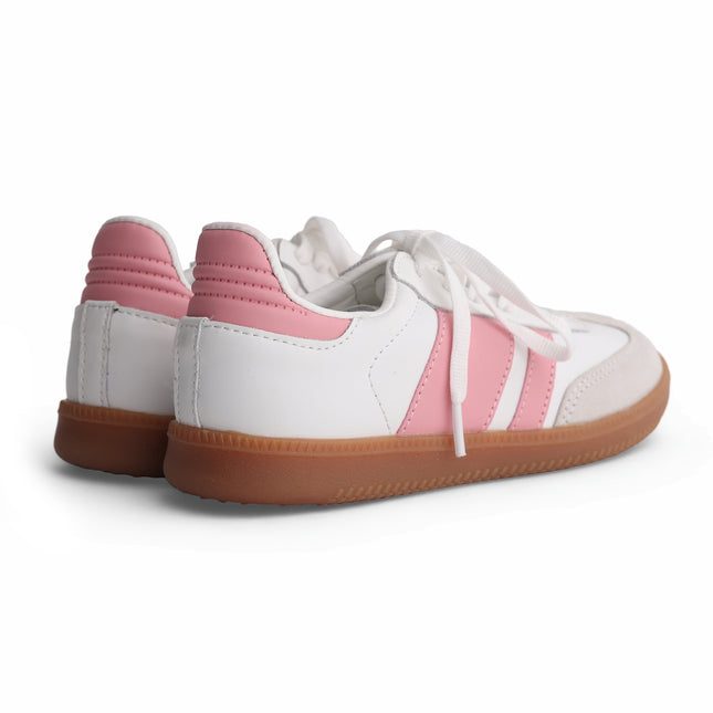 901 - White Leather/Suede Laced Sneaker