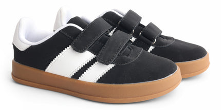 906 - Black Suede Double-Strap Sneaker