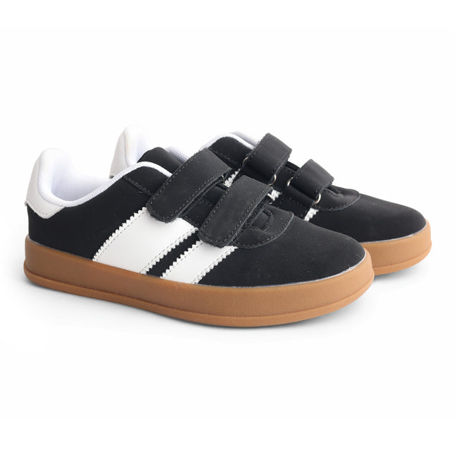906 - Black Suede Double-Strap Sneaker