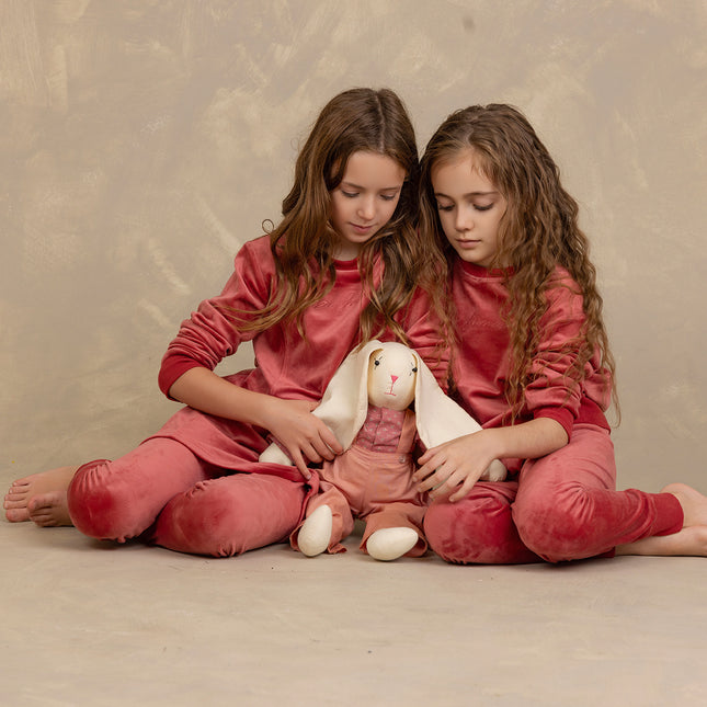 P10- Girls' Fuchsia Velour Pajamas