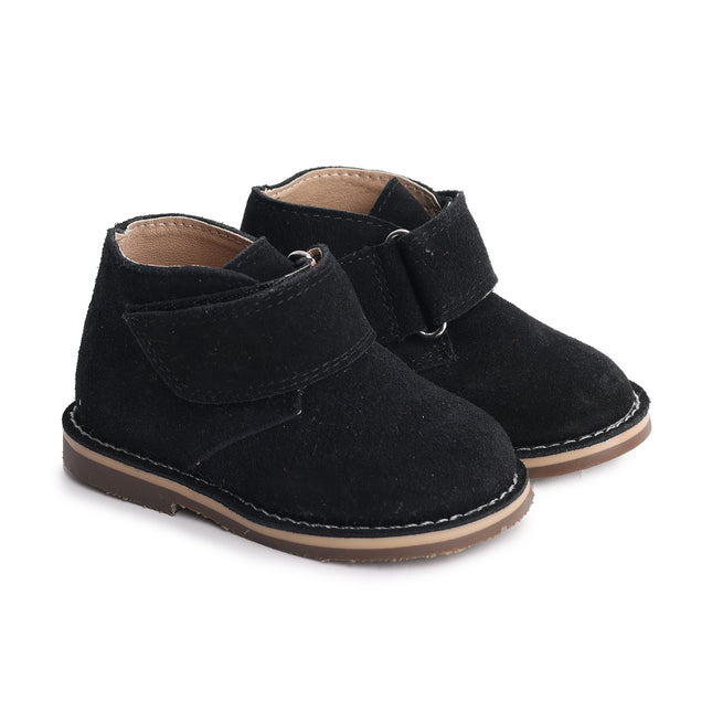 WBB-02 - Black Suede One Strap Bootie