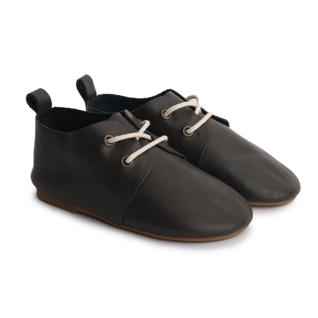 IN-05 - Charcoal Leather Low-top Soffee