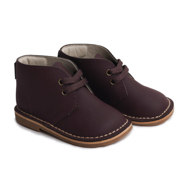 WBB-07 Plum Matte Laced Toddler Shoe